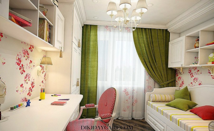 Планировка узкой длинной спальни