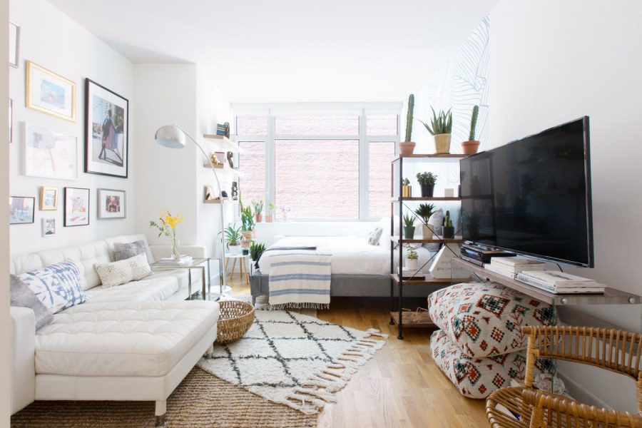 Спальня-гостиная 19м2 Скандинавский стиль