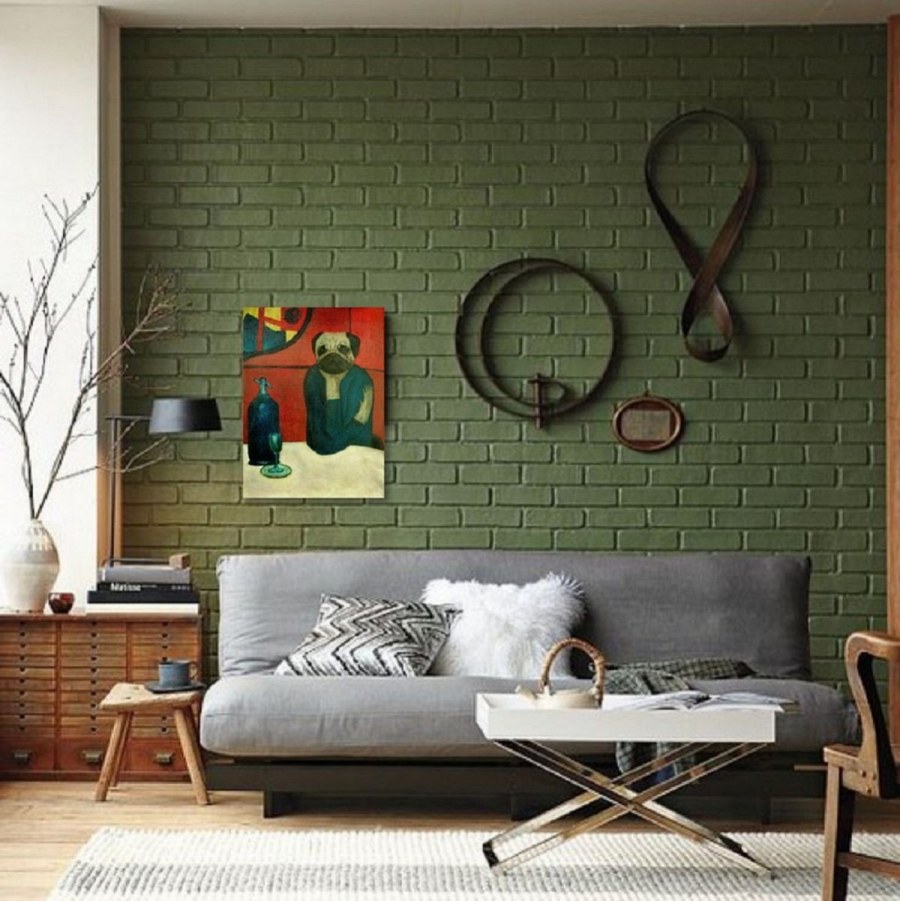 Кирпичная стена в интерьере