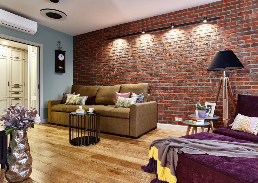 Акцентная стена в стиле лофт