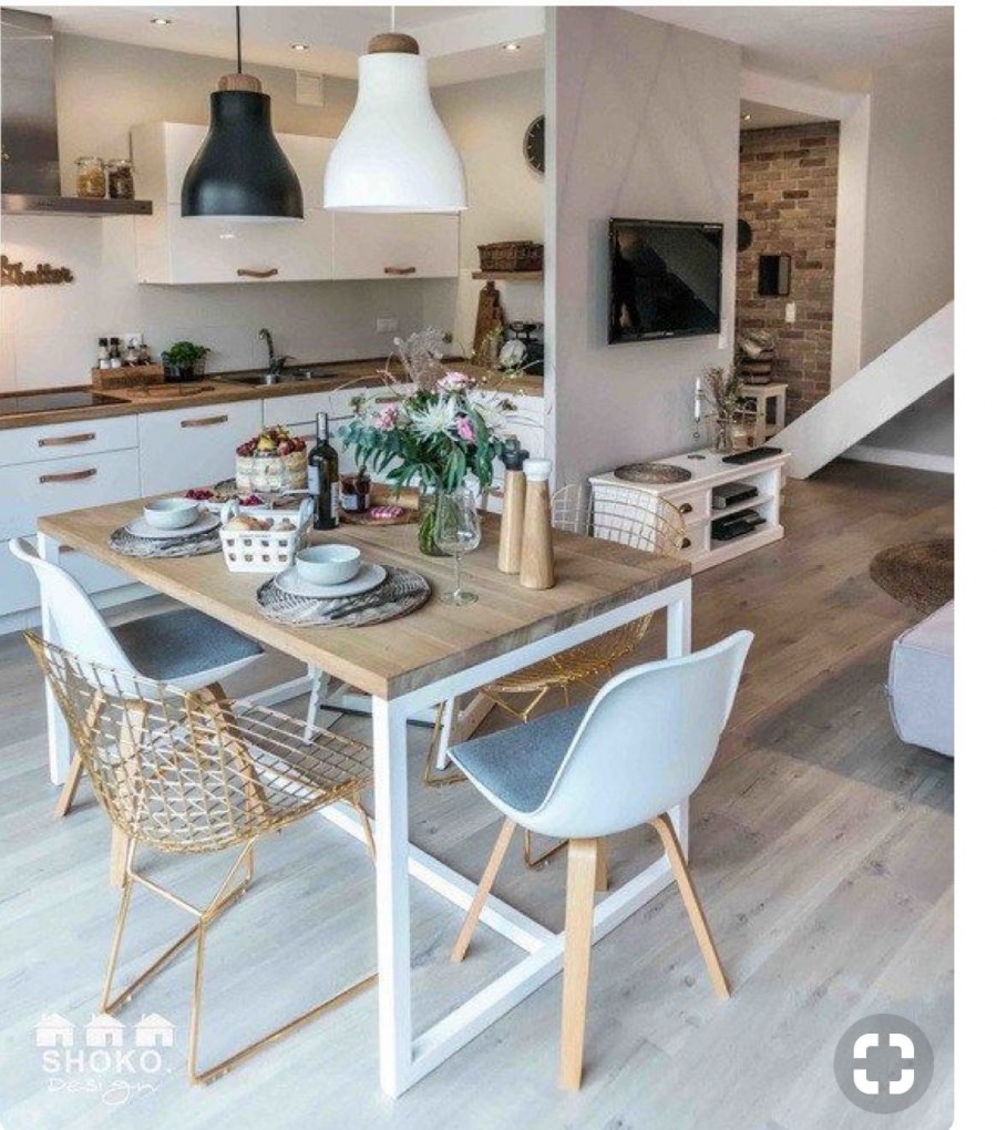 Кухня гостинная Сканди