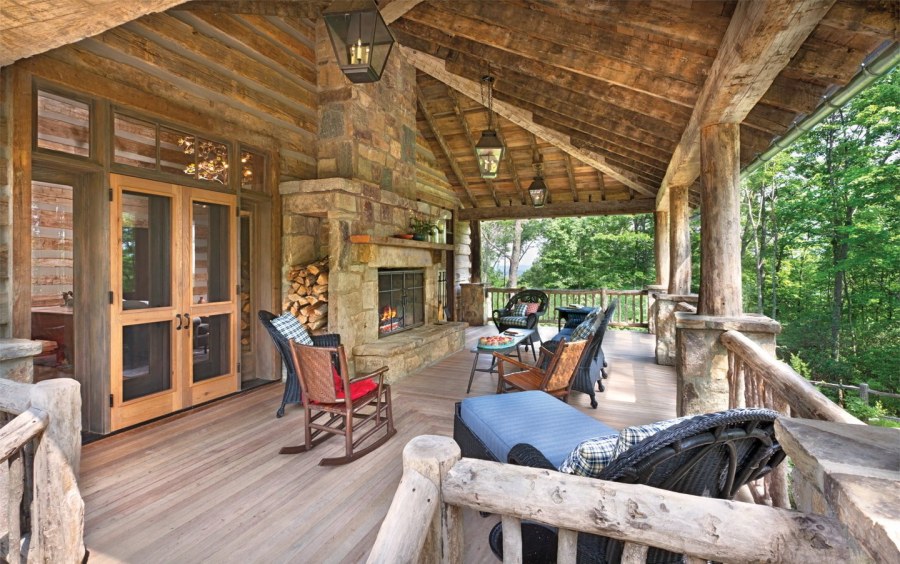 Терраса рустикальный стиль