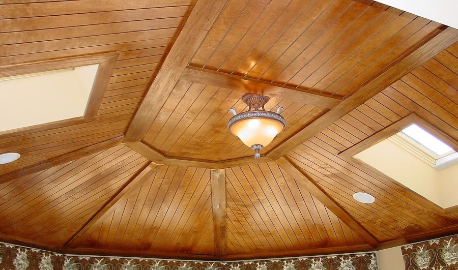 Потолочная вагонка деревянная