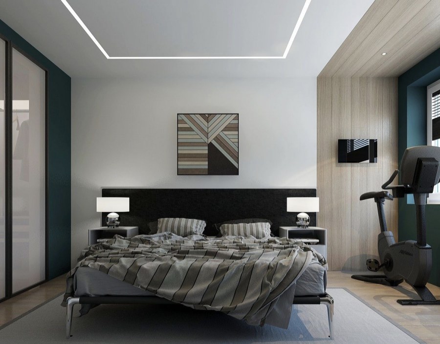 Зеркальный потолок в спальне над кроватью