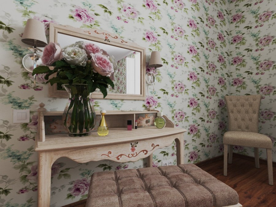 Обои в стиле Прованс своими руками