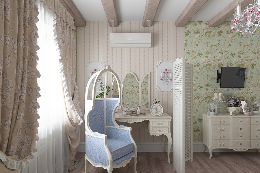 Комната в стиле Прованс для женщины