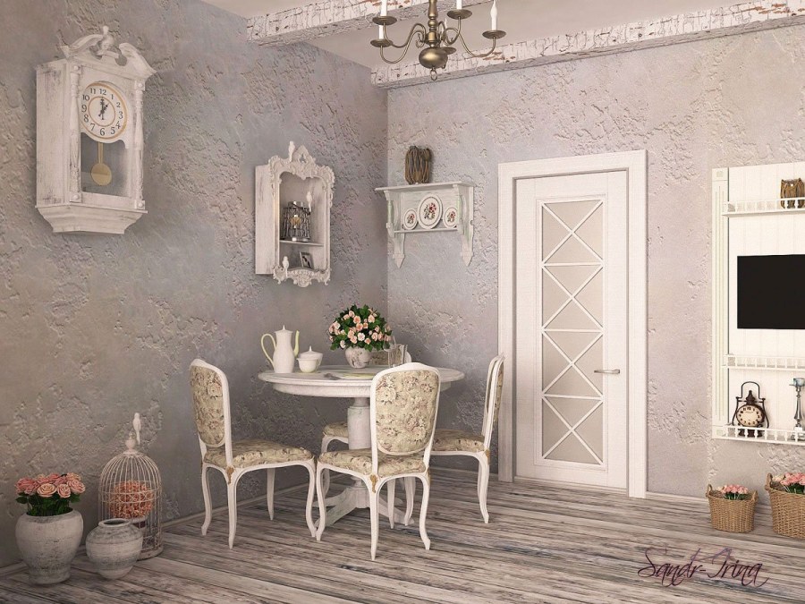 Отделка стен в стиле Прованс