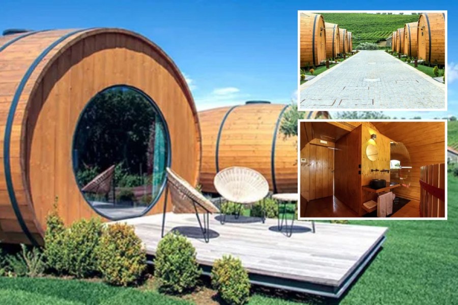 Баня бочка цвета калужница