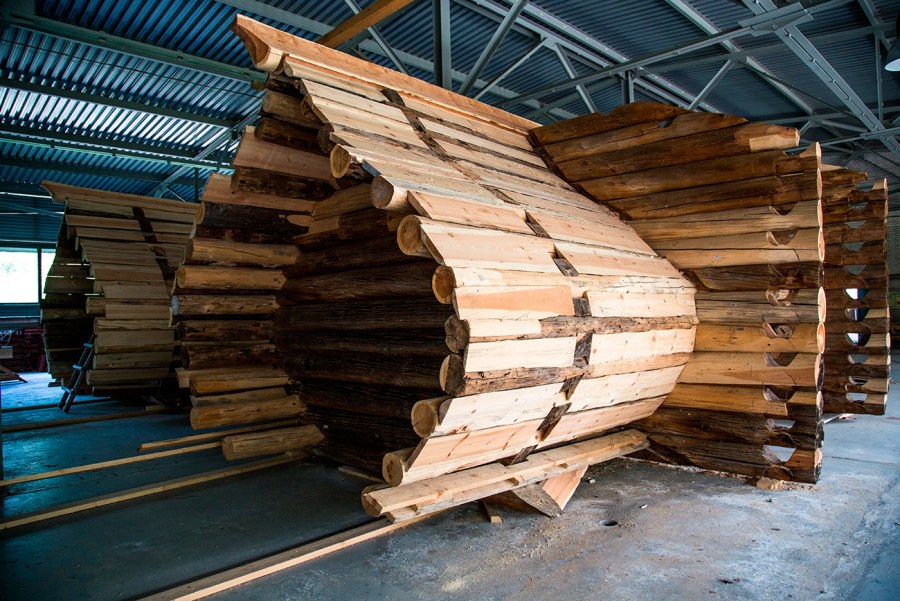 Купол из бревен