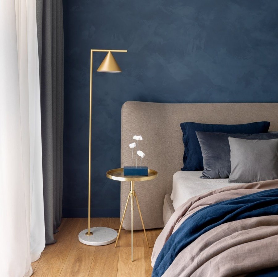 Серо синий цвет стен