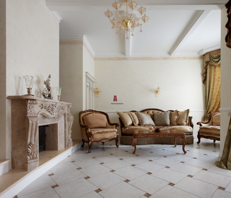 Плитка в гостиную в классическом стиле