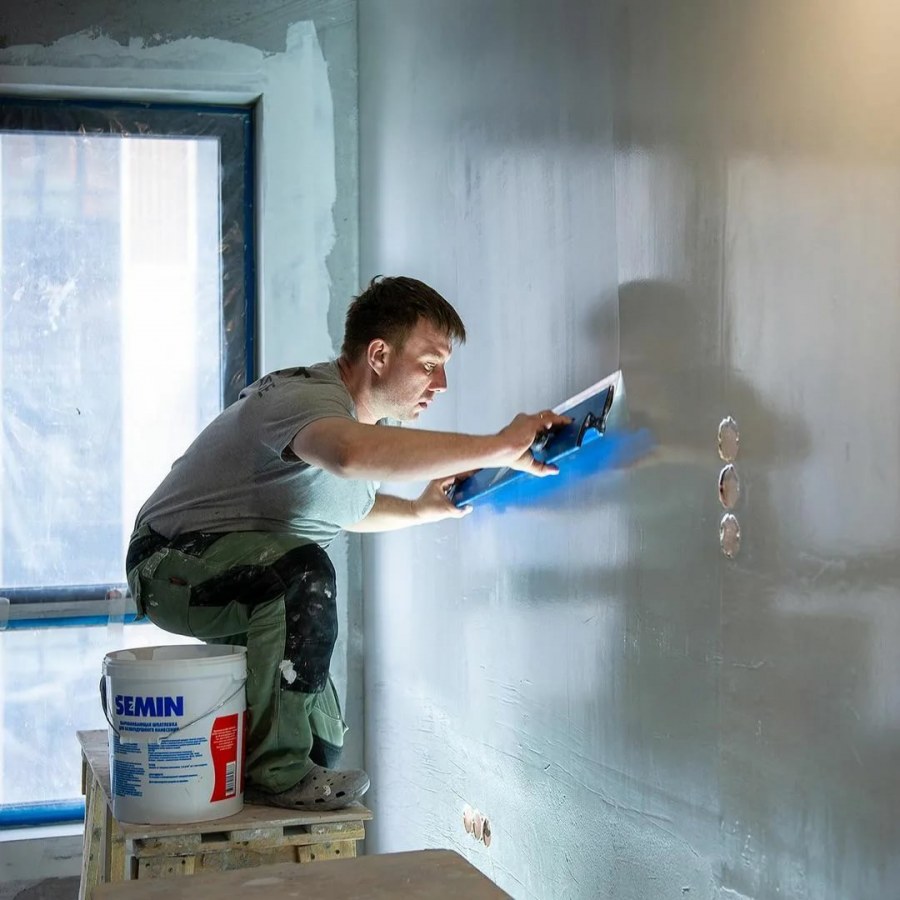 Шпаклевание окрашенных стен