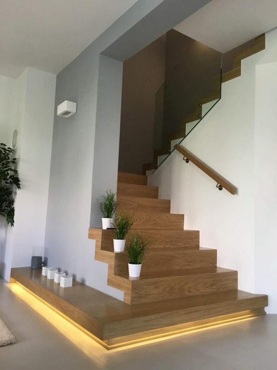 Современная отделка лестницы