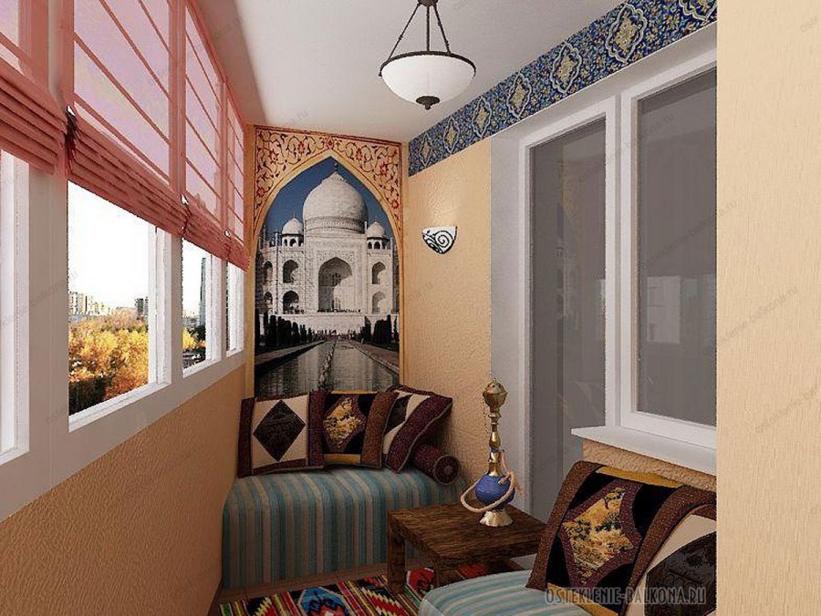 Дизайн балкона в марокканском стиле