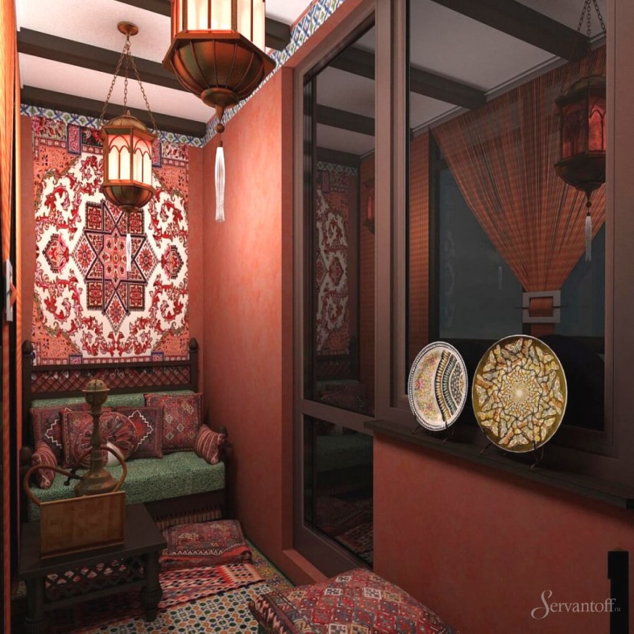 Патио веранда в марокканском стиле