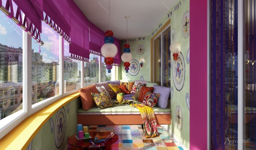 Балкон в марокканском стиле