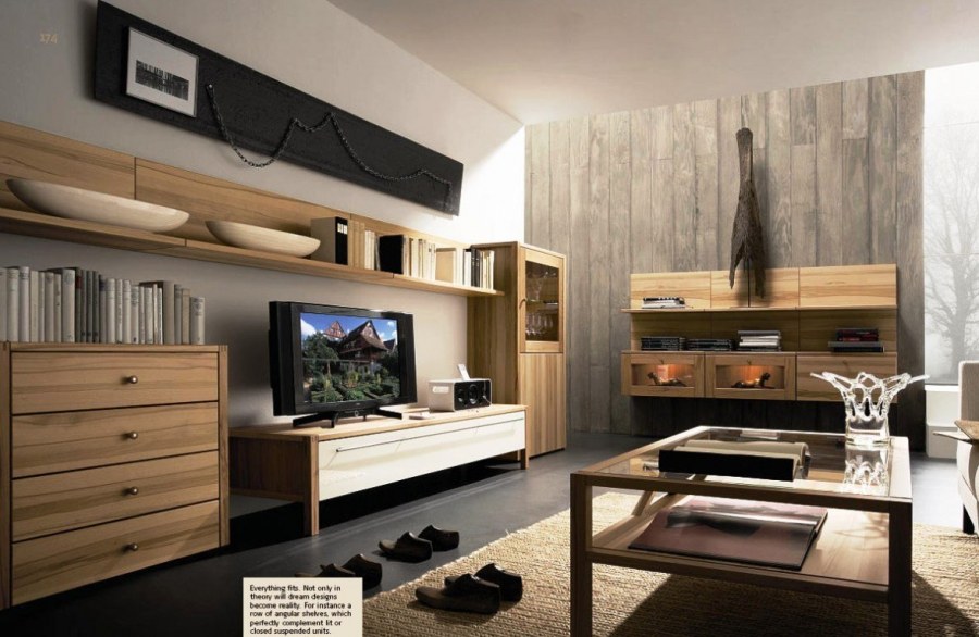 Гостиные из дерева