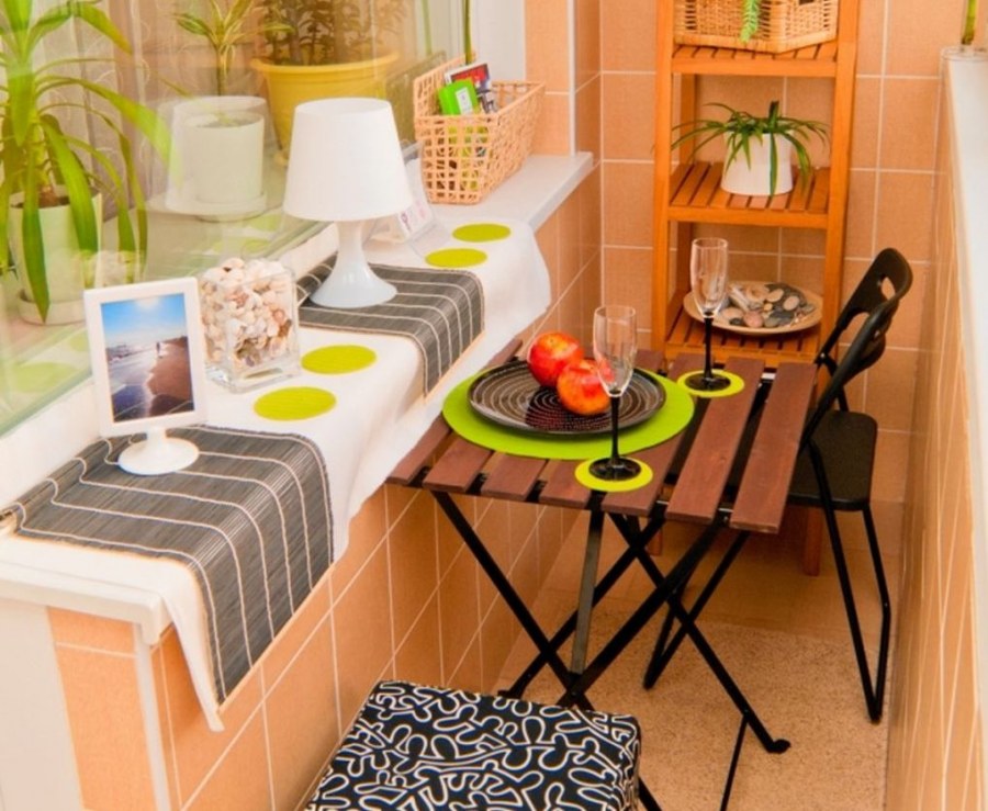 Балкон в эко стиле