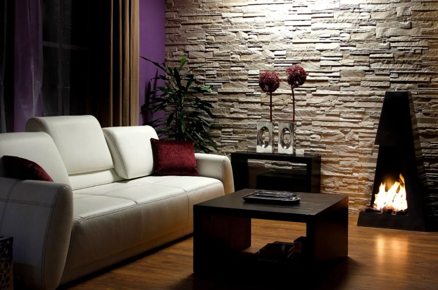 Декоративный камень в интерьере