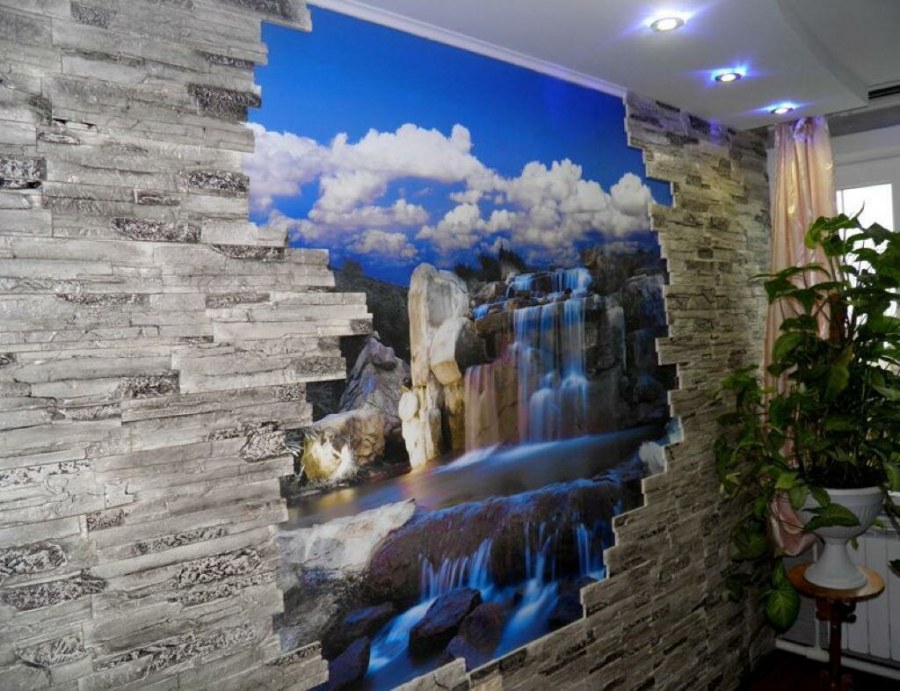 Декорирование стен искусственным камнем