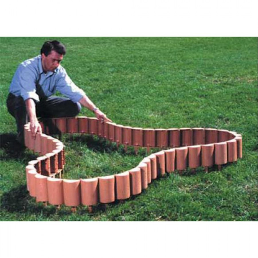 Ограждение садовый конструктор 3м 15см зеленый пластик