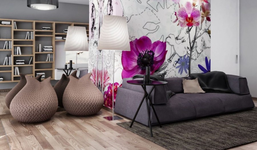 Фиолетовый цвет в интерьере