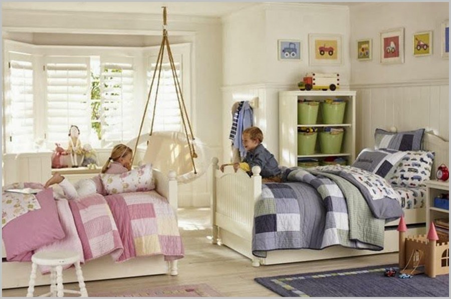 Детская комната для разнополой двойни