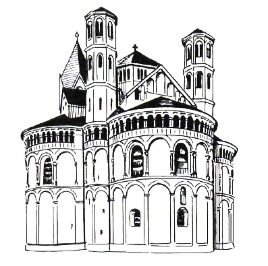 Храм романский эскизы