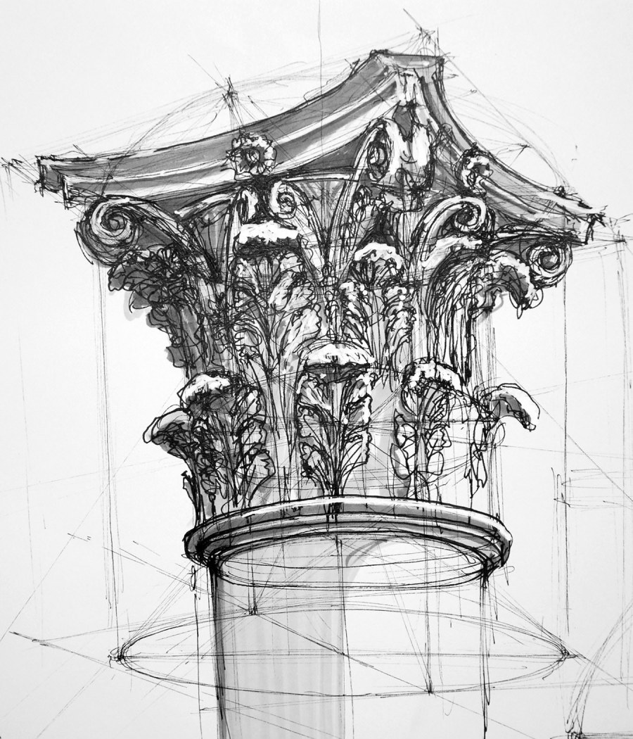 Капитель Коринфского ордера рисунок