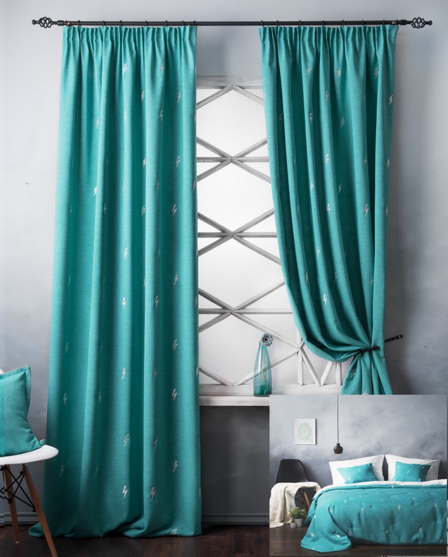 Шторы Pasionaria бирюзовый