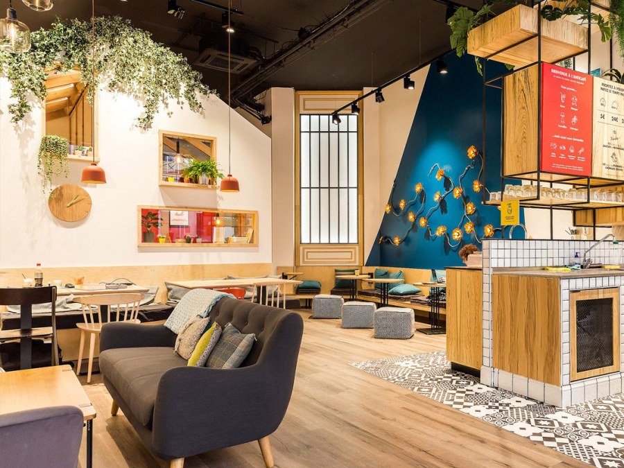 Интерьер лофт антикафе