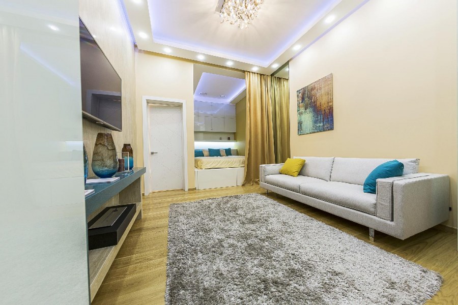 Интерьер однокомнатной квартиры евро