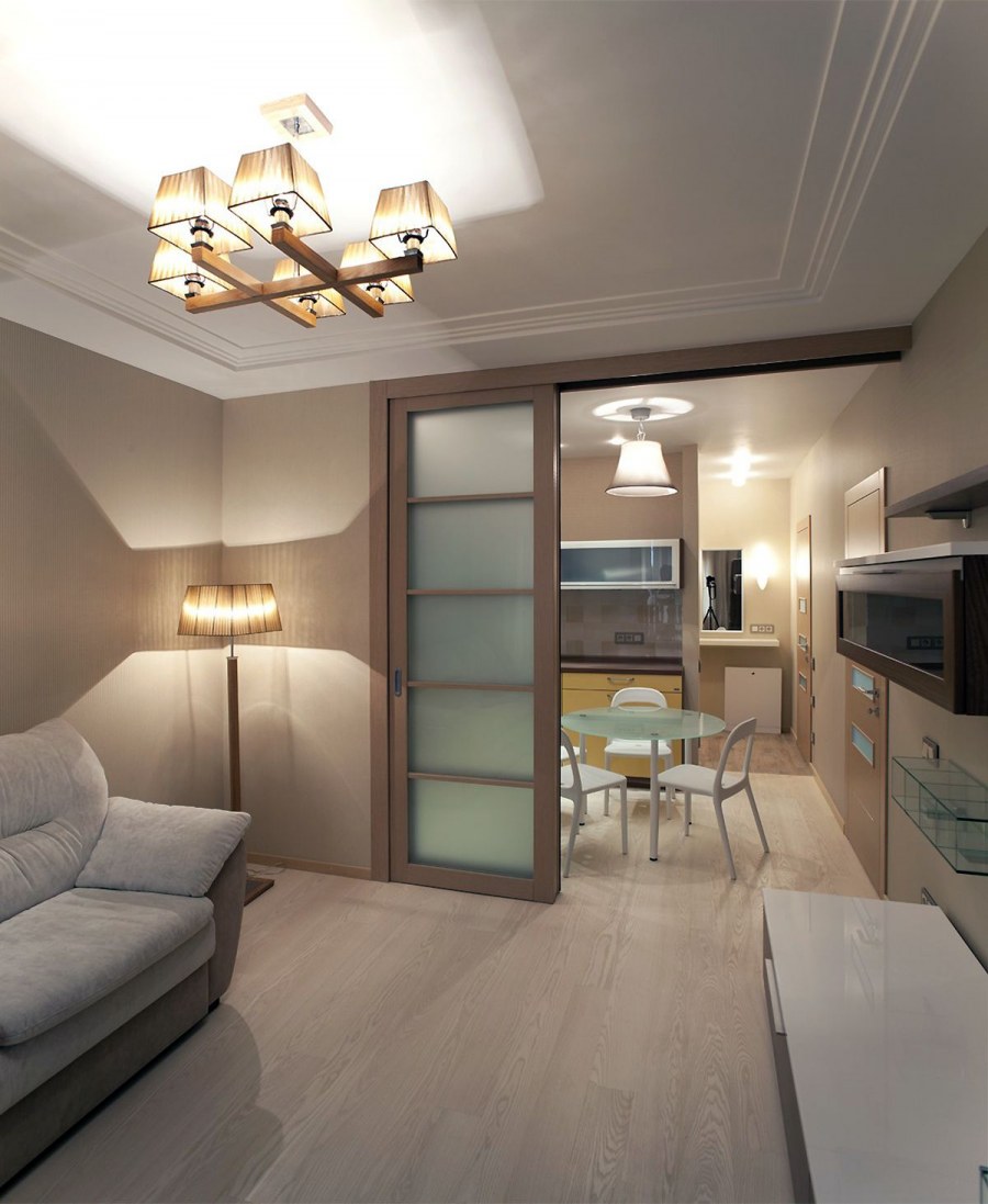 Гостиная без окон планировка