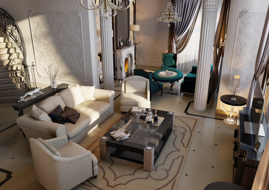 Интерьер лакшери столовая арт деко