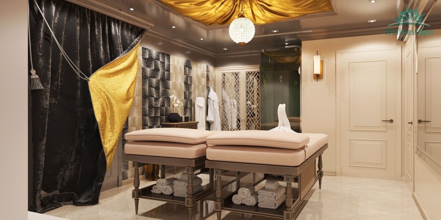 Шторы для спа салона