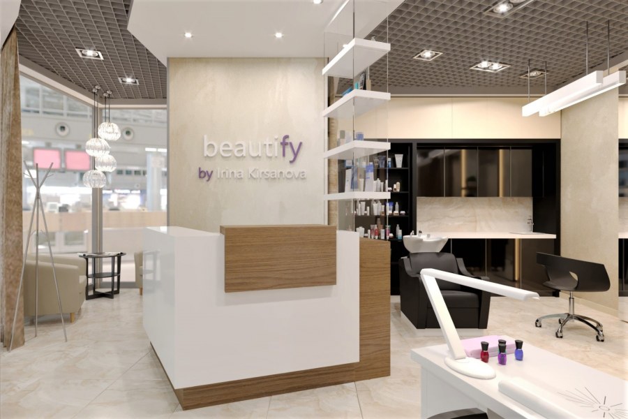 Интерьер салона кухонь