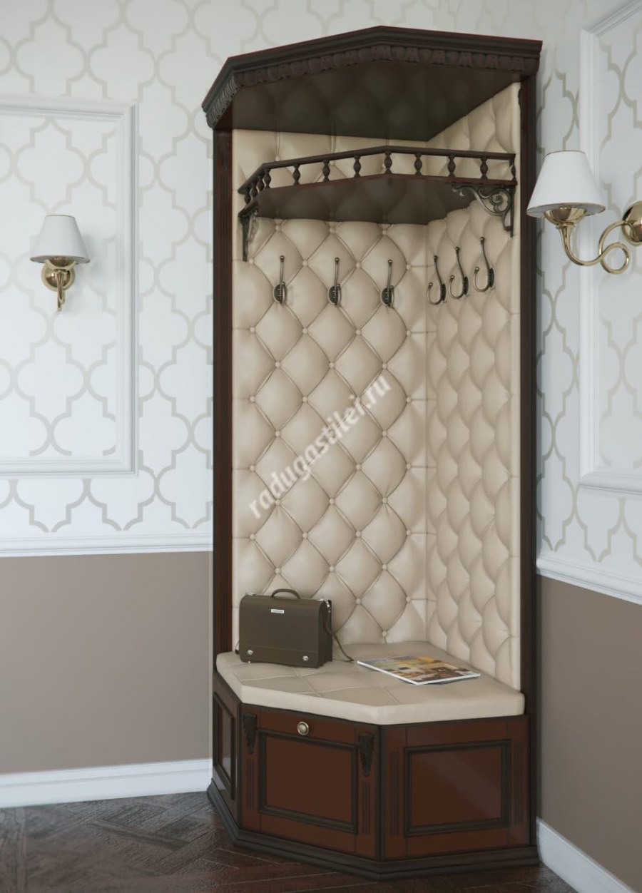 Угловая прихожая с каретной стяжкой