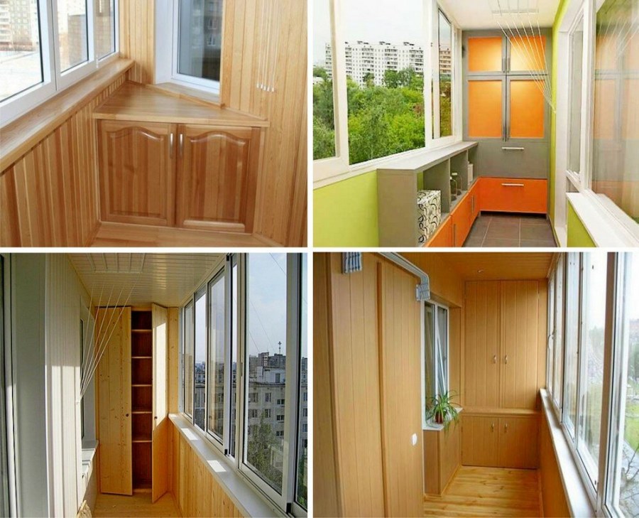 Балконы внутри с мебелью