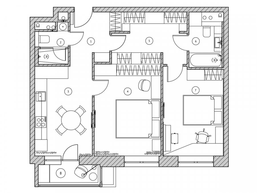 Квадратная планировка