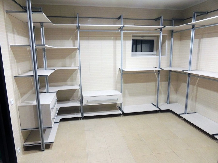 Стеллажная гардеробная аристо