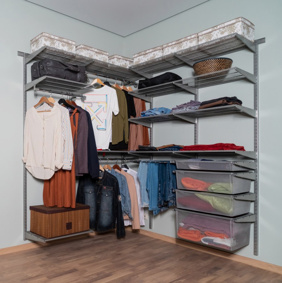 Серая гардеробная