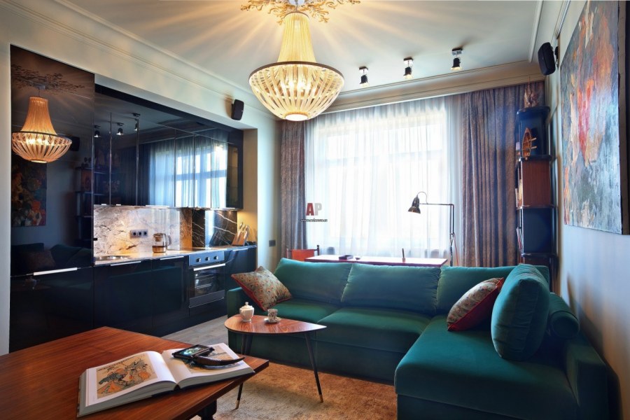 Кухня-гостиная в стиле Фьюжн