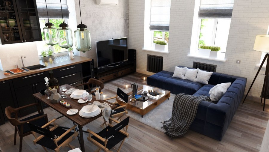 Интерьер квартиры студии