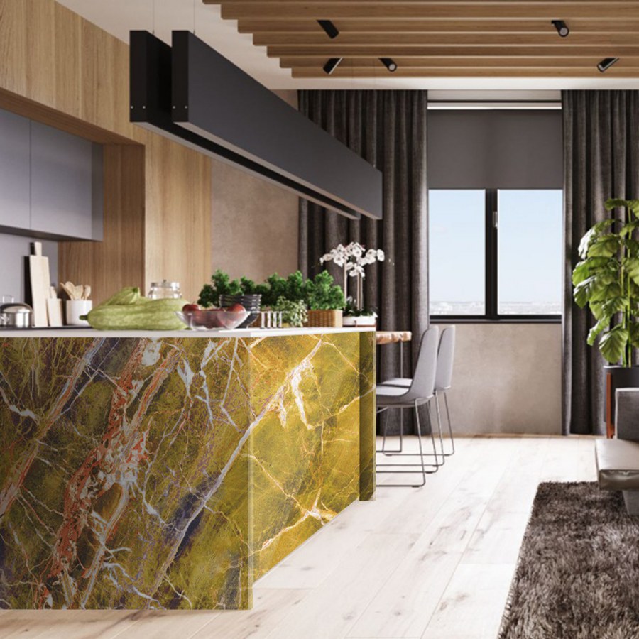 Гибкий мрамор дымчатый кварц размером 280х140 см