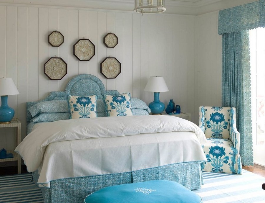 Спальня в голубом цвете