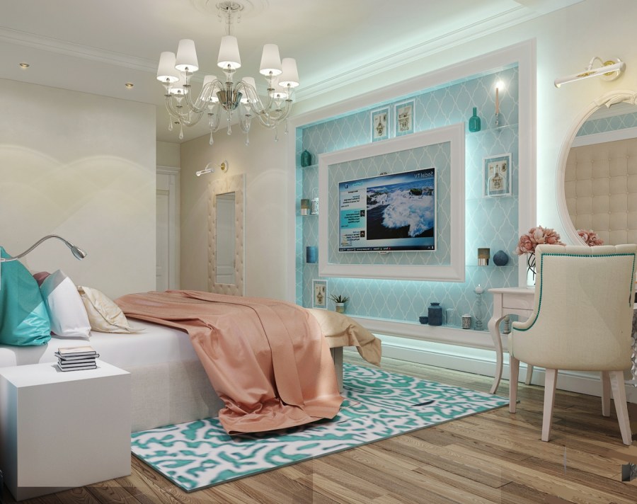 Неоклассика в интерьере мятные тона