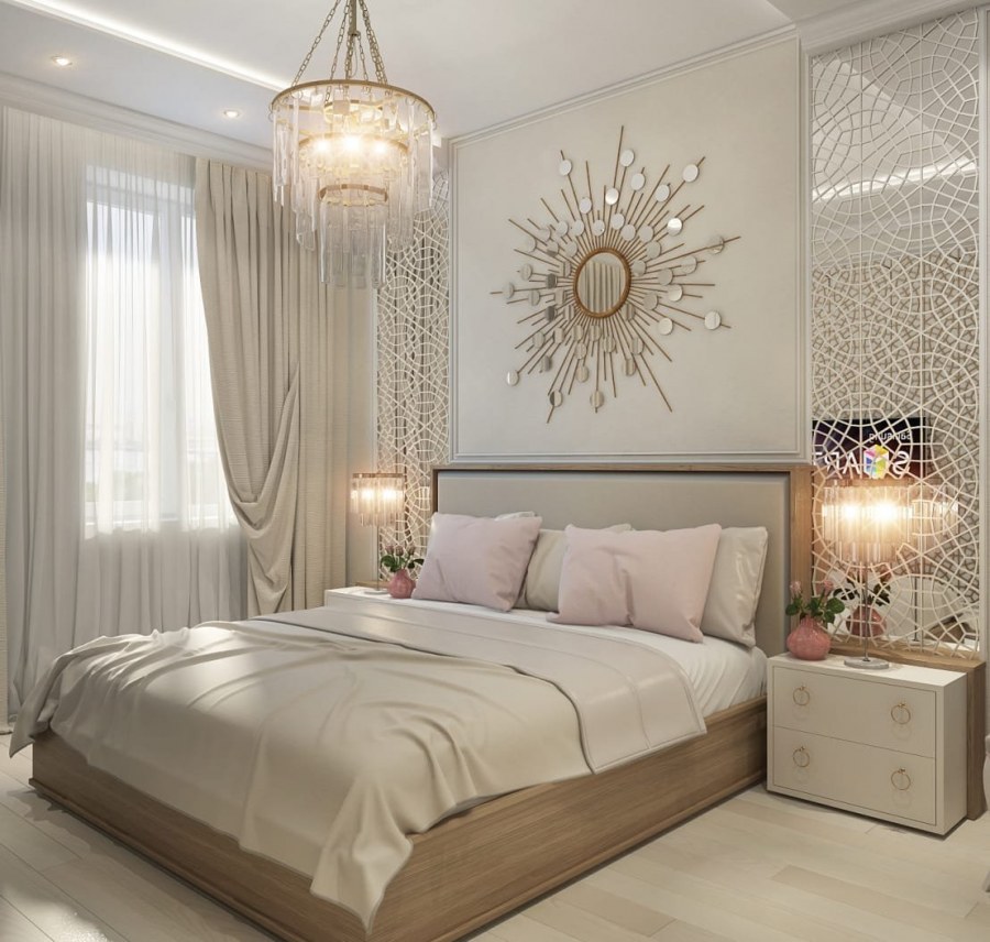 Интерьер комнаты спальни 12 кв.м