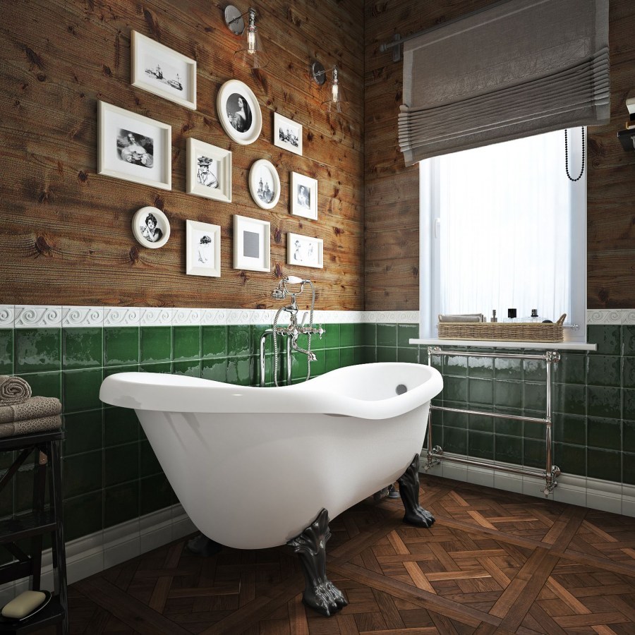 Большая ванная с окном