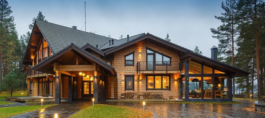 Дом из клееного бруса "серебряный век"