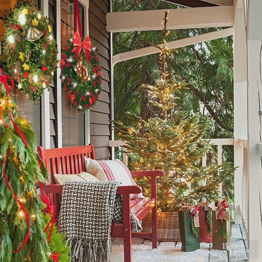 Новогоднее украшение террасы